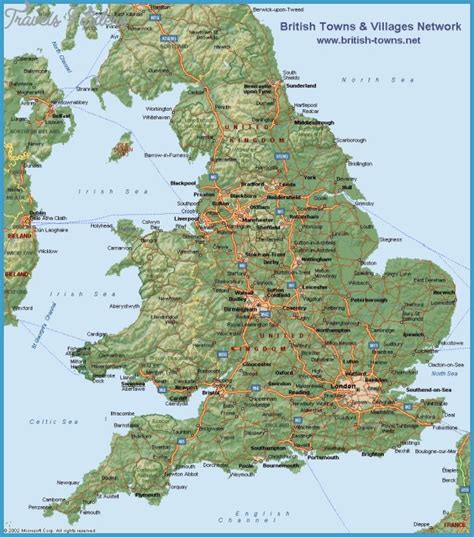 England Map Geographical Travelsfinderscom