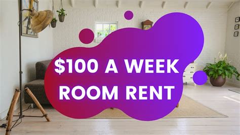 100 A Week Extended Stay Room Rent Youtube