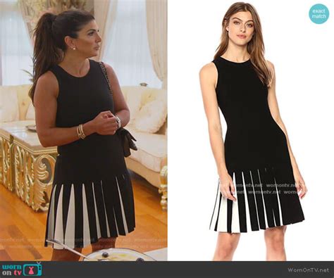 WornOnTV Teresas Black Sleeveless Pleated Mini Dress On The Real Housewives Of New Jersey