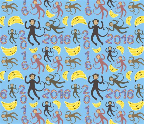 Monkeys Seamless Pattern Free Stock Photo Public Domain