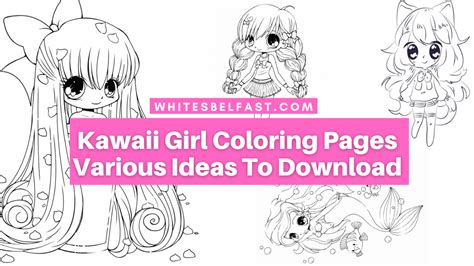 Kawaii Girl Coloring Pages Various Ideas To Download Whitesbelfast