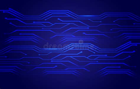 Technology Circuit Lines Diagram Futuristic Background Stock Vector