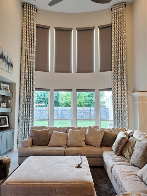 Window Treatments For Tall 2 Story Windows In Houston Tx Sugar