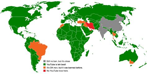 Censored List Of Countries That Banned Youtube