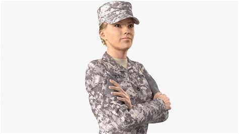 3d Female Soldier Military Acu Fur 3d Molier International