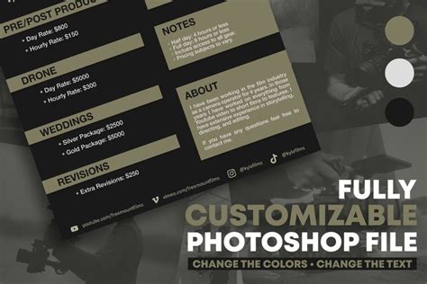 Videography Pricing Sheet Template Videography Unique Resume