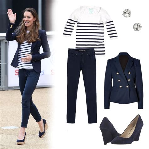 Kate Middleton Striped Shirt And Jeans Popsugar Fashion