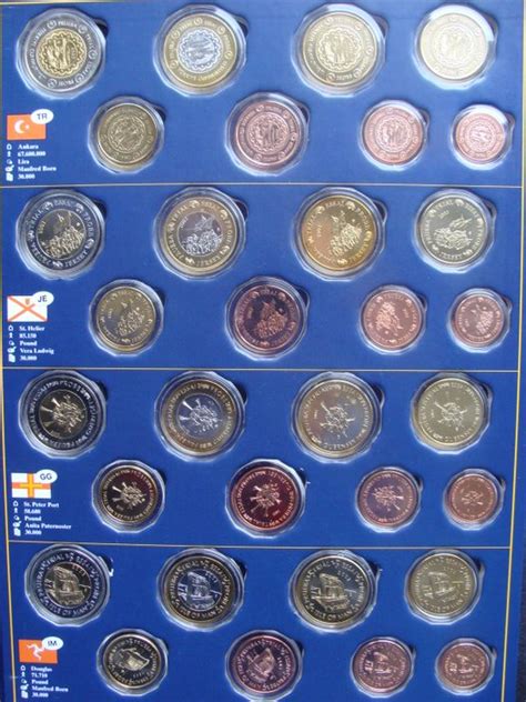 Europe Annual Coin Sets 21 Different Trial Euro Coins From Different