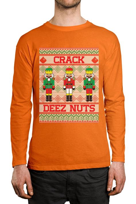 Crack Deez Nuts Nutcracker Ugly Christmas Sweater Holiday T Etsy