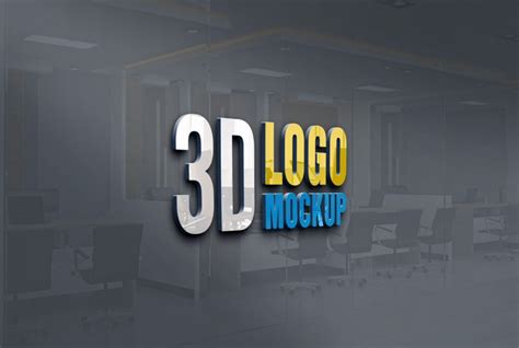 3d Logo Mockup Psd File Free Download Snomaps