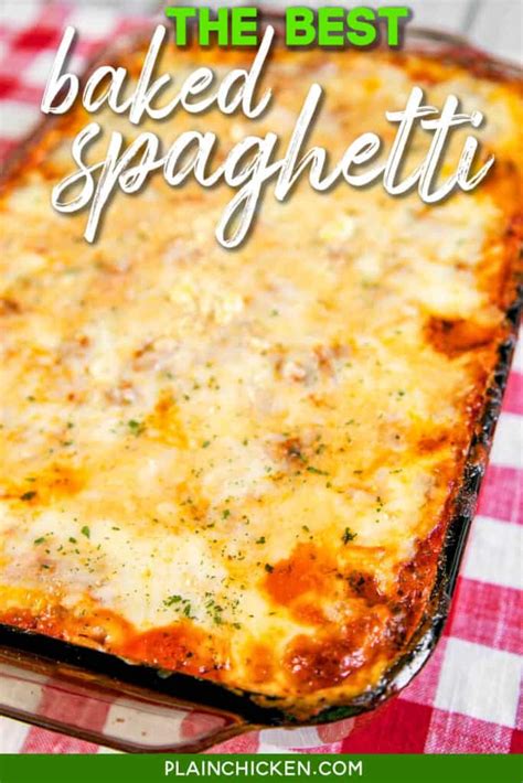 I always prefer to make my own. The Best Baked Spaghetti - Plain Chicken