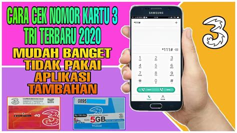 Cara Cek Nomor Kartu Tri 3 Terbaru 2020 Youtube