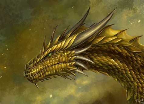 Golden Dragon Head Commission By X Celebril X Dragon Pictures Dragon