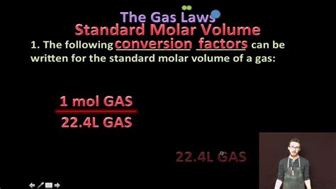Standard Molar Volume Of A Gas Youtube