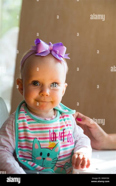 One Year Old Baby Smiling Stock Photo Alamy