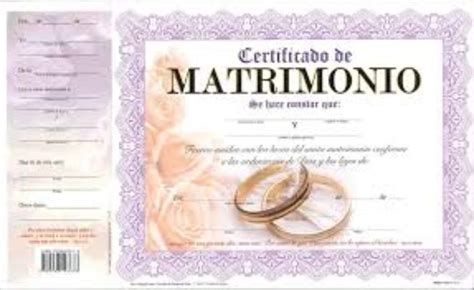 trámites para solicitar certificado de matrimonio