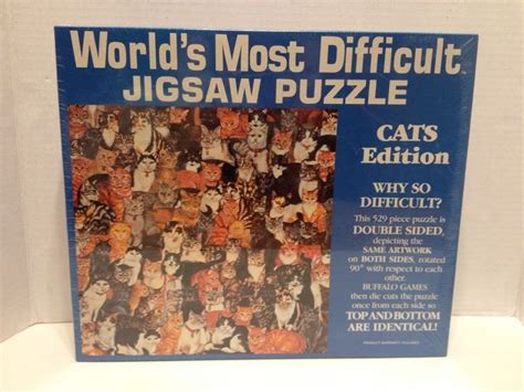 New Cats Double Sided Jigsaw 529 Piece Worlds Most Difficult Puzzle