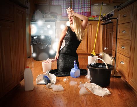 Beauty Glamour Girl Cleaning House Photograph By Angela Waye Fine Art America
