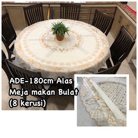 Meja makan bundar,meja makan part 2,#mejamakan. ADE-180cm Alas Meja Makan Bulat (8 kerusi) | Shopee Malaysia