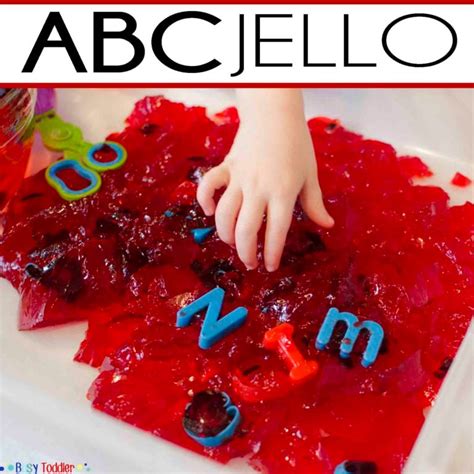 Abc Jello Sensory Play Busy Toddler
