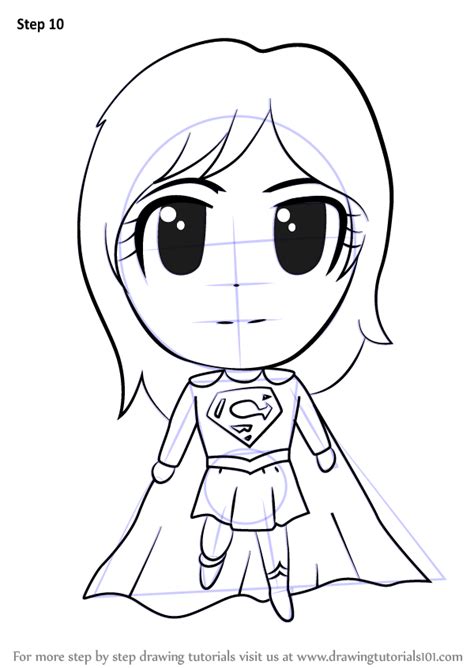 Learn How To Draw Chibi Supergirl Chibi Characters Step