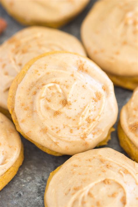 Pumpkin Cookies With Maple Frosting The Gold Lining Girl