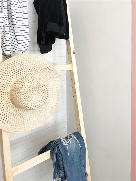 Ikea Hack Clothes Rack Ladder With Ivar On A Budget Diy Project