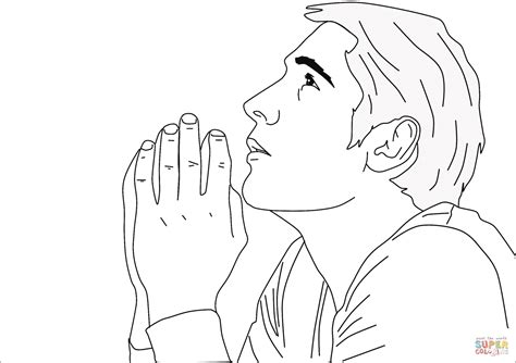 Praying Man Coloring Page Free Printable Coloring Pages