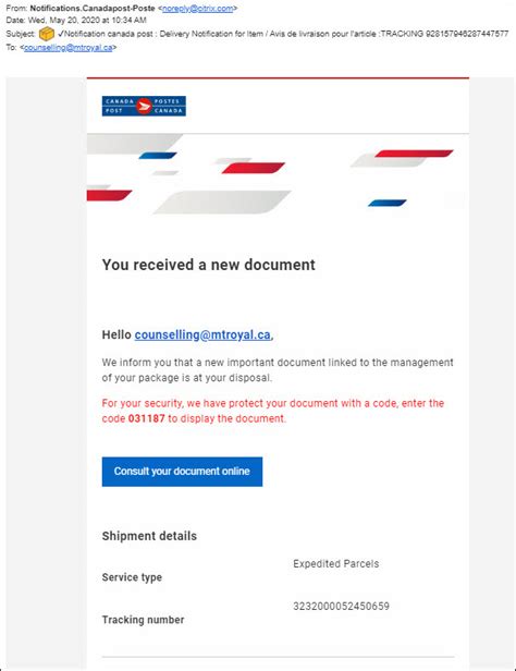 Notification Canada Post Notificationscanadapost Poste 052020