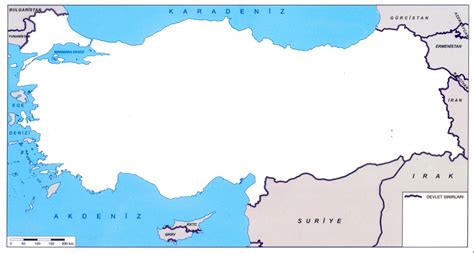 Türkiye Boyama Haritası Boş Türkiye Haritası