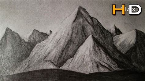How To Draw Mountains Whith Pencil Step By Step Drawing Landscape