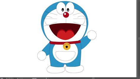 How To Draw Doraemon In Adobe Illustrator Doraemon Illustrator