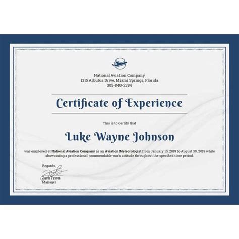 10 Experience Certificate Formats Free Printable Word Pdf Nbkomputer