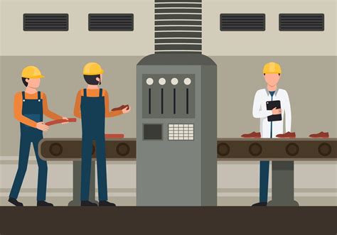 Factory Workers Illustration 256260 Vector Art At Vecteezy