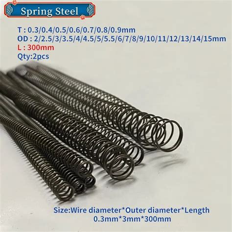 2pcs Compressed Spring Pressure Spring Small Springs Wire Diameter 03