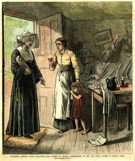 An Illustration Depicting Charity Workers And Caregivers During The