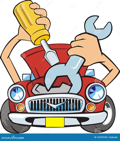 Car Repair Stock Vector Illustration Of Screwdriver 13570738