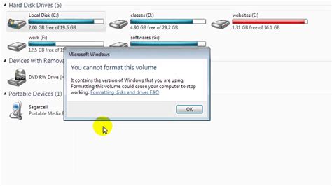 That's to say, you will remove the system errors while. How to format c drive in Windows 7 - YouTube