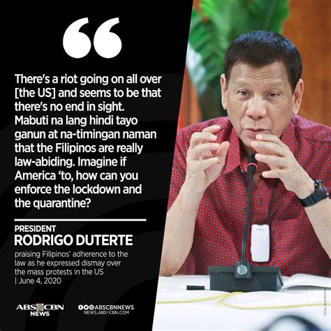 President Duterte Praised Filipinos Adherence To The Law As He Expressed Dismay Over The Mass