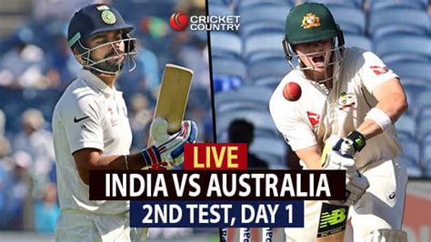 Live Cricket Score India Vs Australia 2016 17 2nd Test Day 1 Nathan