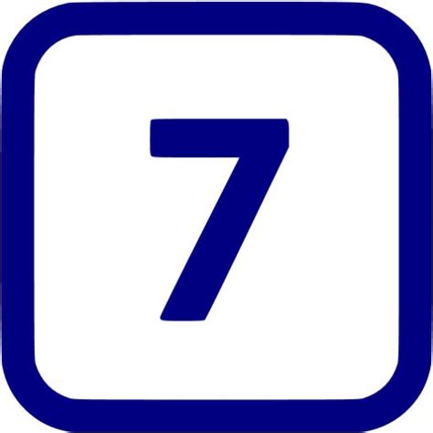 Navy Blue 7 Icon Free Navy Blue Numbers Icons