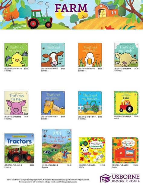 Usborne Books Farm Usborne Books Farm Books Book Themes