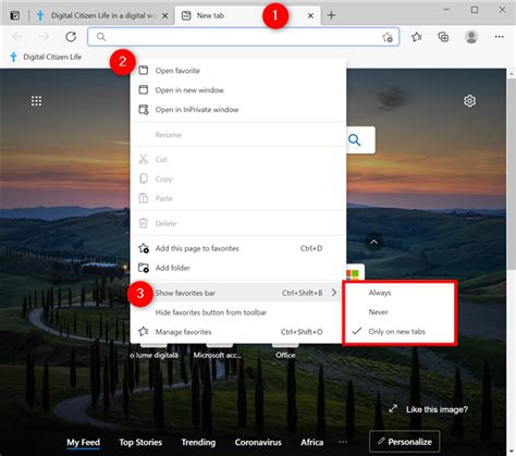 How To Show The Favorites Bar In Microsoft Edge Ways Digital Citizen