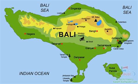 Peta Pulau Bali Aktualitas Id