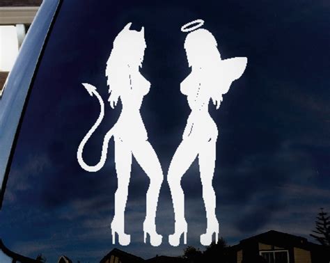 Amazon Sexy Angel Devil Girls Symbol Car Truck Window Laptop