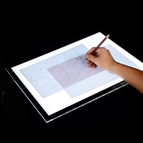 tiktecklab a4 size ultra thin portable tracer white led artcraft tracing pad light box w