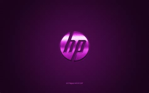 Hp Logo Purple Shiny Logo Hp Metal Emblem Hewlett Packard 2424890