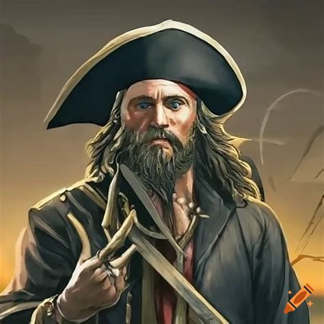 Image Of A Vulnerable Pirate Captain