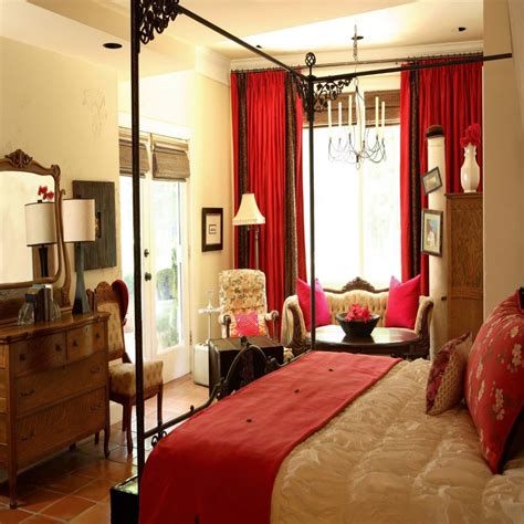 Black and gold gothic bedroom with red lighting for a dramatic flare. Red Gold and Black Bedroom - organization Ideas for Small ...