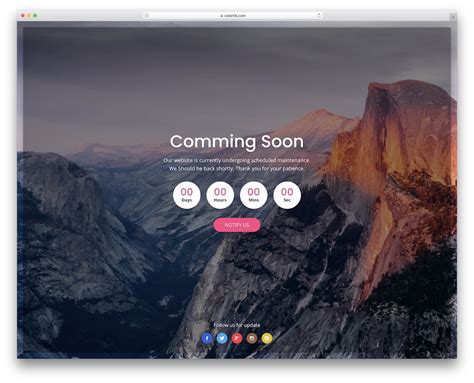 Coming Soon V21 Free Responsive Website Template 2024 Colorlib